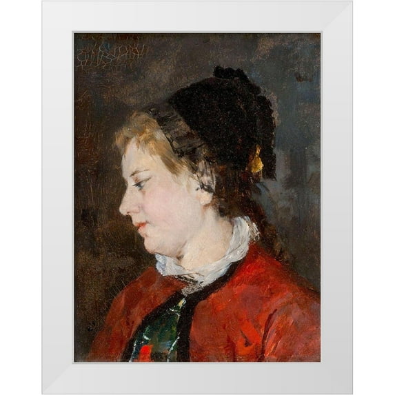 Cassatt, Mary 19x24 White Modern Wood Framed Museum Art Print Titled - Portrait of Madame Sisley