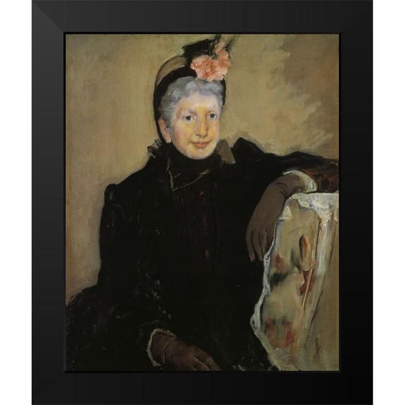 Cassatt, Mary 20x24 Black Modern Framed Museum Art Print Titled - Portrait Of An Elderly Lady 1883