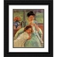 thumbnail image 1 of Cassatt, Mary 20x24 Black Ornate Wood Framed with Double Matting Museum Art Print Titled - Young Mother Sewing 1900, 1 of 4