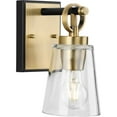 thumbnail image 1 of Cassell Collection One-Light Vintage Brass Matte Black Luxe Industrial Bath & Vanity Light, 1 of 13