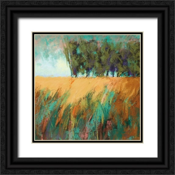 Cassell, Sherri 20x20 Black Ornate Wood Framed with Double Matting Museum Art Print Titled - Trees On The Horizon