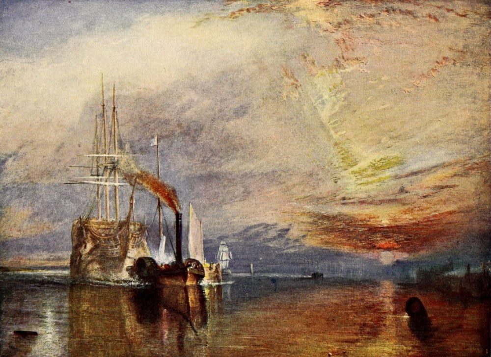 Cassells History of England 1909 The Fighting Temeraire Canvas Art - JMW Turner (18 x 24)