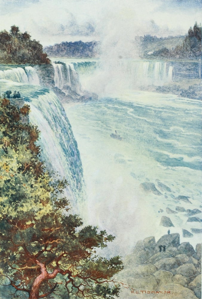Cassells Popular Science 1900 Niagara Falls Canvas Art - HE Tidmarsh (24 x 36)