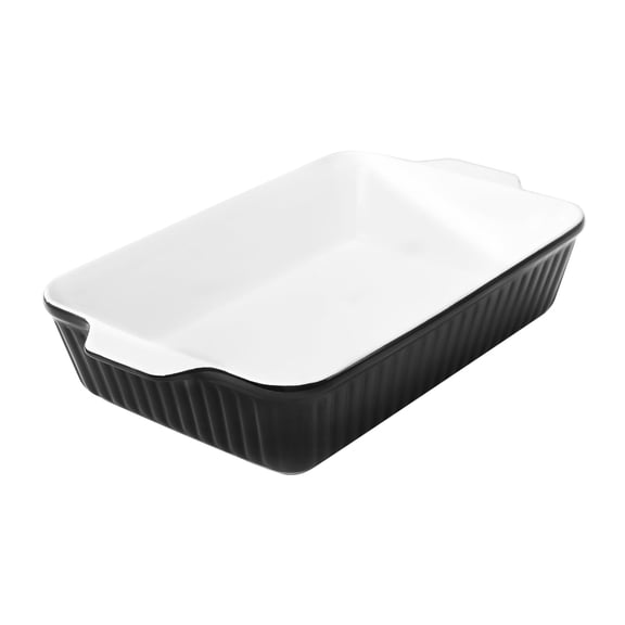 Casserole Dish, 9x13 Ceramic Baking Dish, Large Lasagna Pan Deep for Oven, 4.2 Quarts Baking Pan with Handles, Oven Safe and Durable Bakeware for Lasagna, Home Decor, Wedding Gift, Soft White