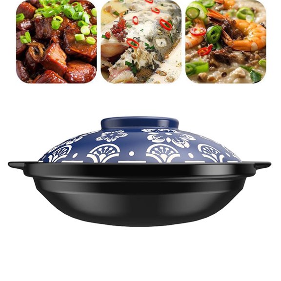 Casserole Pot with Lid, Household Kitchen Cookware, Versatile Clay Pot for Stewing, Soup Making and Rice Cooking for Home Use