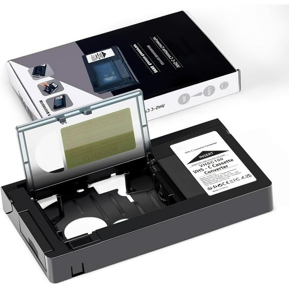 Cassette Adapter for Camcorders SVHS VHS-C to VHS  Ideal for VCR Player, VHS Tapes, Video Cassette Player and VHS to Digital Converting