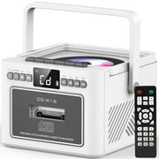 Boombox CD Player with Speakers, Portable Radio Tape Cassette, 3rd Edition