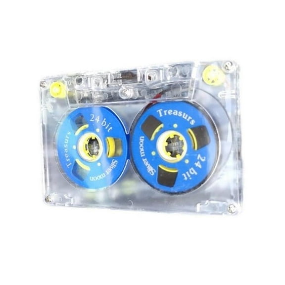 Cassette Cases Clear Plastic Blank Cassette Tape,Audio Cassette Individual Storage with Clear Tape for Blank Voice Recording Cassette Tapes