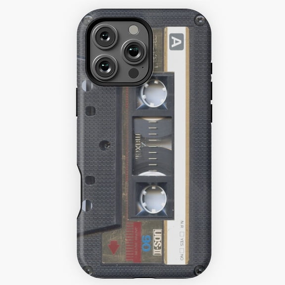 Cassette Gold Vintage Audio Tape Retro Music Player Design Phone Case for iPhone 11 12 13 14 15 16 17 Pro Max
