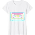 thumbnail image 1 of Cassette NEON Tapes Mixtapes 80s 90s Music Songs Retro T-Shirt, 1 of 7