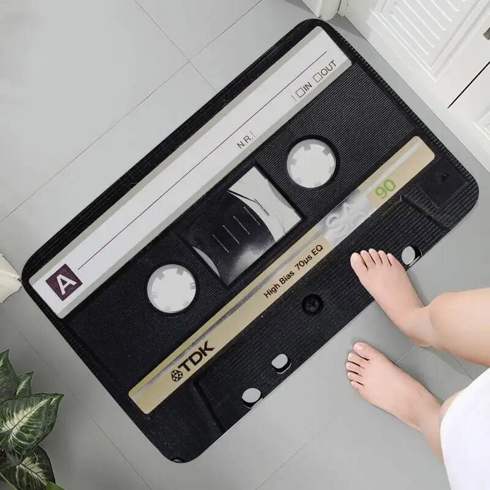 Cassette Tape Decorative Door Mat Welcome Non-slip Floor Rug Bathroom ...