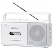 Portable Cassette Player with AM/FM Radio, Bluetooth Casette Tape Player Recorder with Headphone Jack, Cassette Boombox for Home and Travel, Elderly Gift, Audio to Cassette Converter AC/Battery Power