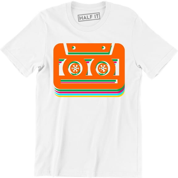 Cassette Tape Radio DJ Vintage Studs Men Retro 80s 90s Classic T-Shirt