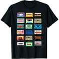 thumbnail image 1 of Cassette Tapes Mixtapes 1980s 1990s Radio Music Graphic T-Shirt mens t shirt，black，women，funny，misfits，men，journey，t-shirt, 1 of 4