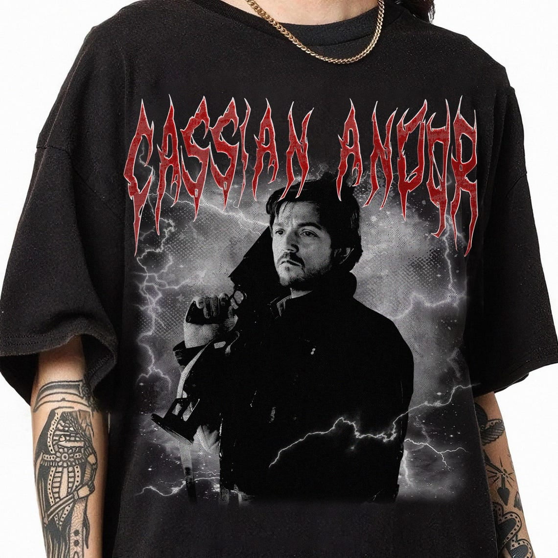 Cassian Andor Black Metal Vintage T-Shirt, 90s Vintage Cassian Andor ...