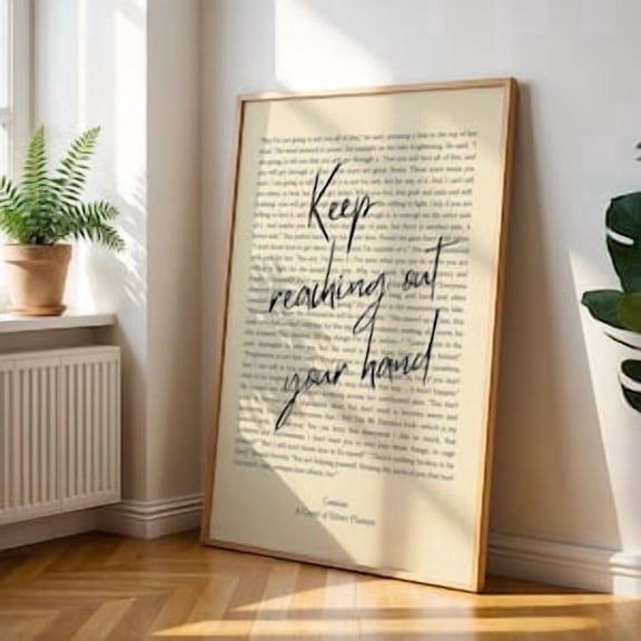Cassian Silver Flames Quote Poster, Poster Home Decor , Poster Print Only