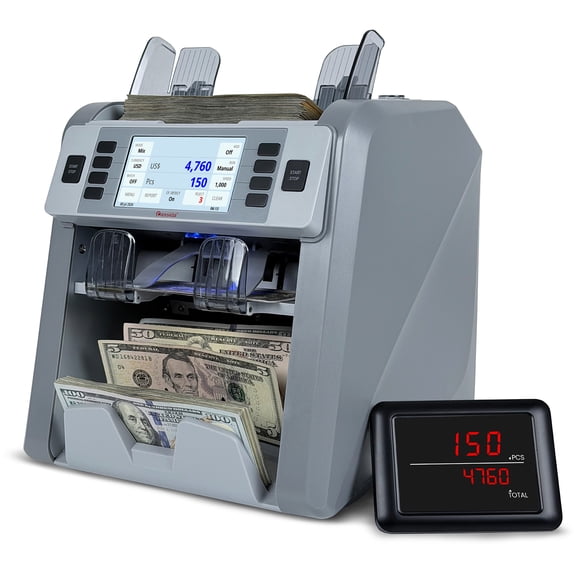 Cassida CRS9500 2-Pocket Business-Grade Mixed Bill Counter, Sorter and Reader