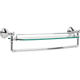 thumbnail image 1 of Cassidy 24 Inches W Wall Mount Glass Shelf with Bar in Chrome, 1 of 5
