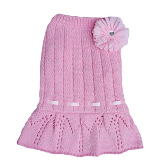 Cassidy Dog Sweater Dress - Pink - X-Large
