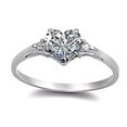 thumbnail image 1 of Cassie: 0.81ct Heart Cut Russian Ice on Fire CZ Promise Friendship Ring sz 9.5, 1 of 1