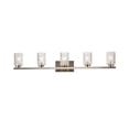 thumbnail image 1 of Cassie 5 lights bath sconce in satin nickel with clear shade, 1 of 3