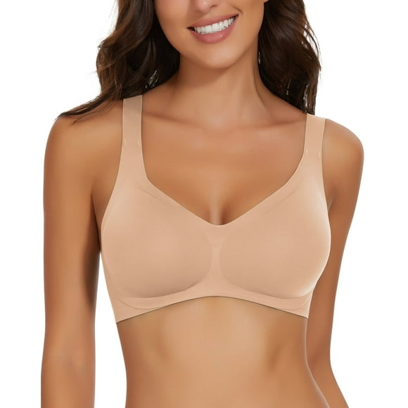 Smoothing Wireless Bras for Women Comfort Seamless Bra Full Coverage Push Up Bra Adjustable Padded Bra