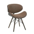thumbnail image 1 of Armen Living Mid-Century Upholstered Dining Chair in Espresso Oak Finish, 1 of 6