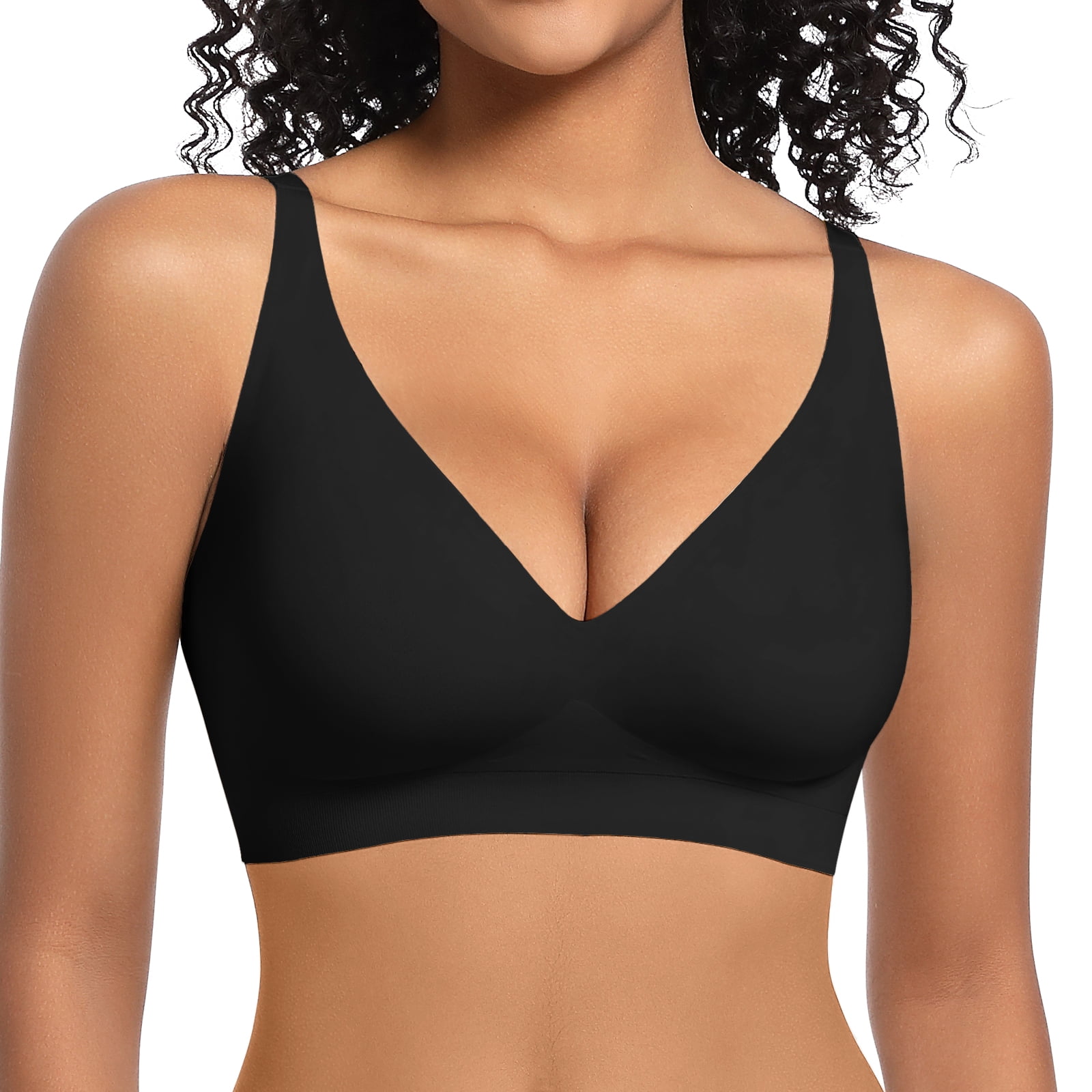 TAHARI Women's 3-Pack Seamless Comfort Bras - Removable Cups, Adjustable Straps