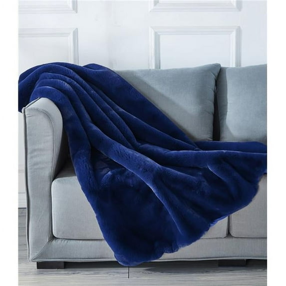 Cassilda Luxury Chinchilla Faux Fur Throw Blanket (50" x 60")