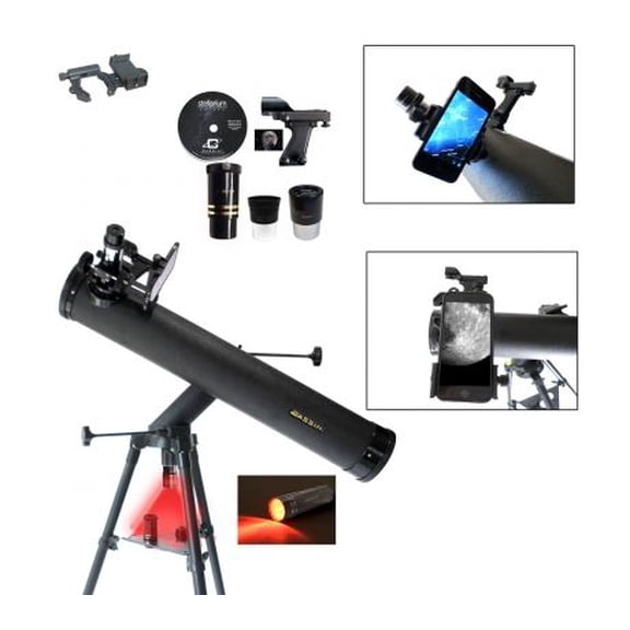 Cassini C-SS80 800mm x 80mm Astronomical Reflector Telescope with Smartphone Photo Adapter