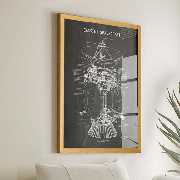 Cassini Spacecraft Patent Poster: Celestial Wall Decor & Space Travel Blueprint Wall Poster - Ideal For Lab Or Office Walls - Wb730 Wall Art, Modern Wall Decor, 8x12 UNFRAMED