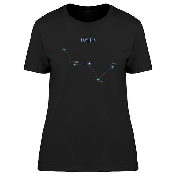 Cassiopeia Constellation Graphic T-Shirt Women -Image by Shutterstock, Female Large
