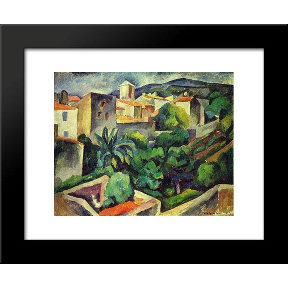 Cassis. The view from the window. 20x24 Framed Art Print by Pyotr Konchalovsky