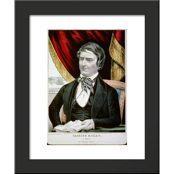 Cassius Marcellus Clay, abolitionist from Kentucky 20x24 Framed Art Print by Currier and Ives
