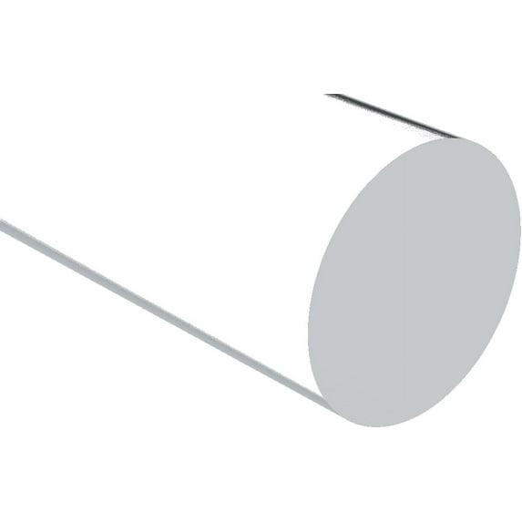 Plastic-Craft Cast Acrylic Plexiglass Rigid Round Rod, Clear, 1" Thick, 60" L