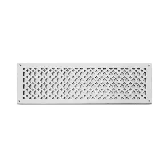 Cast Aluminum Air Return Grill | Powder Coated Return Vent Covers For Duct | Air Vent Covers for Floors, Walls & Ceiling | Size 6" x 24" | White
