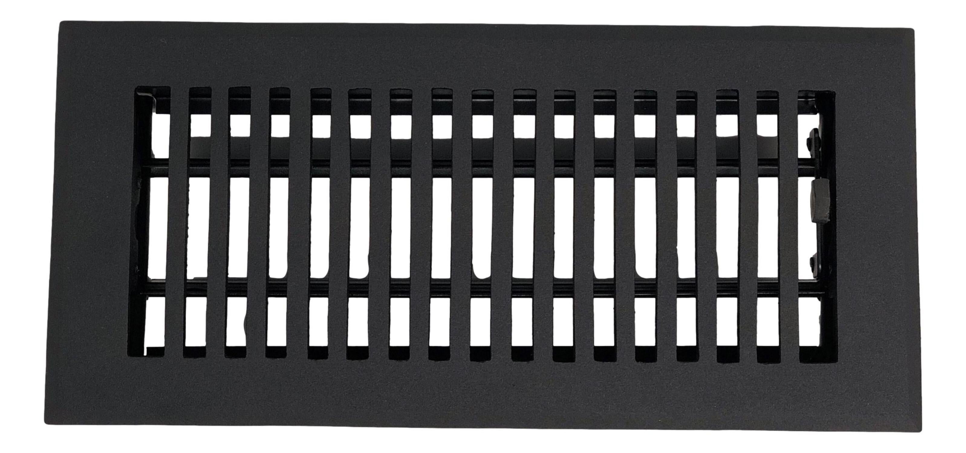 Black Cast Aluminum Contemporary Vent Cover 4 x 8