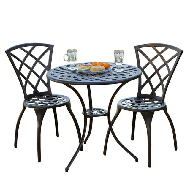Cast Aluminum Copper Bistro Set