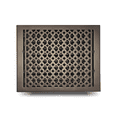 thumbnail image 1 of Cast Aluminum Floor Register with Holes and Matching Screws| Modern Design Heavy Duty Cast Aluminum Floor Register | Air Vent Covers for Floors, Walls & Ceiling | Size 12" X 14" VR-100 | Brown, 1 of 11