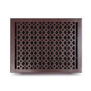 Cast Aluminum Floor Register with No Holes | Modern Design Heavy Duty Cast Aluminum Vent Covers | Air Vent Covers for Floors, Walls & Ceiling | Size 12" X 16" VR-100 | Brown