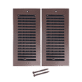 thumbnail image 1 of Cast Aluminum Floor Register with Holes and Matching Screws | Modern Design Heavy Duty Cast Aluminum | Size 4" X 10" VR102 Pack of 2 | Brown, 1 of 19