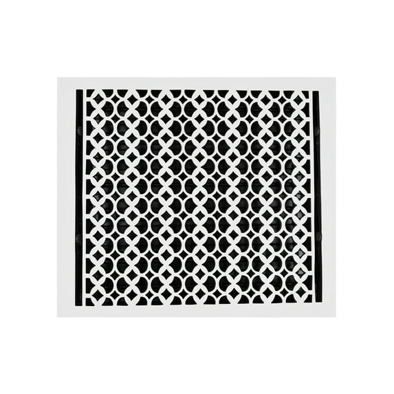 Cast Aluminum Floor Register with No Holes | Modern Design Heavy Duty Cast Aluminum | Size 4" X 16" VR-100 | White