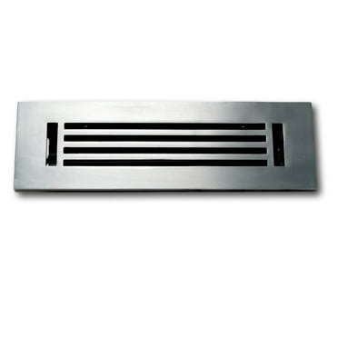 Cast Aluminum Linear Bar Vent Covers - Satin Nickel - 2 x 10 (Overall 3.75 x 11.5)
