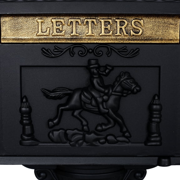 Cast Aluminum Mail Box,Postal Box , Mailbox Color Black,