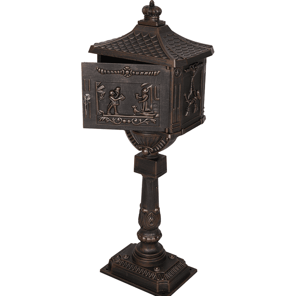 Cast Aluminum Mail Box,Postal Box , Mailbox Color Bronze