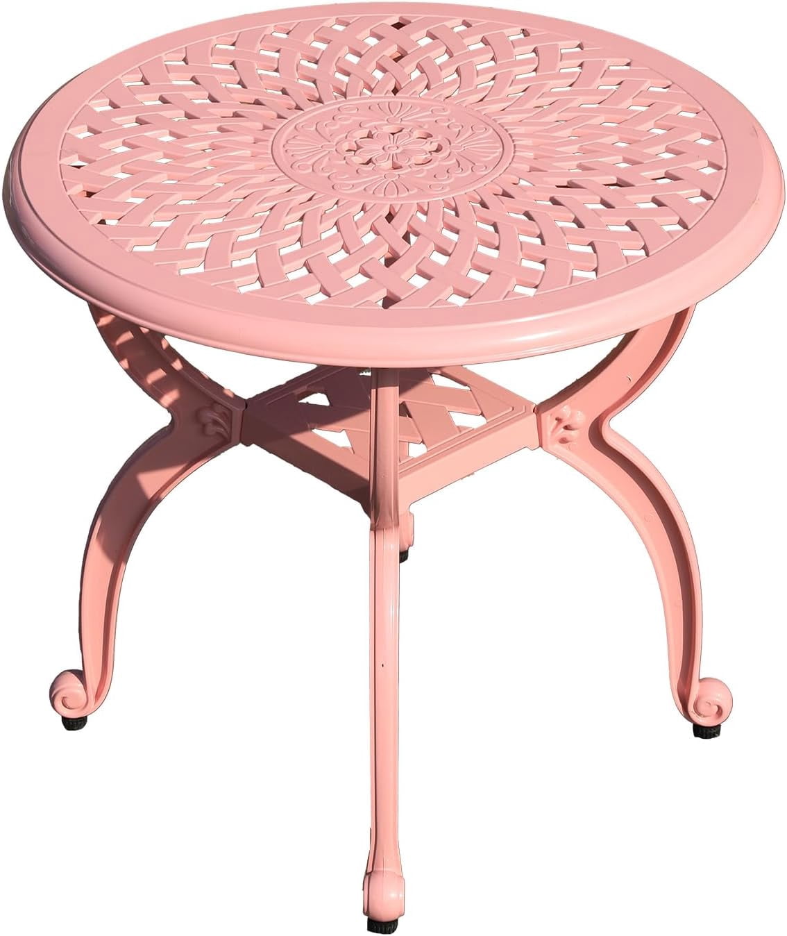 Small Weatherproof Table Cast Aluminum Outdoor Side Table,Outdoor Coffee Table,Small Outdoor ...