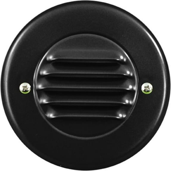 Cast Aluminum Recessed Louvered Brick, Step & Wall Light, Black - 4.72 x 4.72 x 2.24 in.