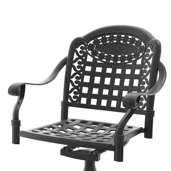 Cast Aluminum Swivel Rocking Chair Set of 2