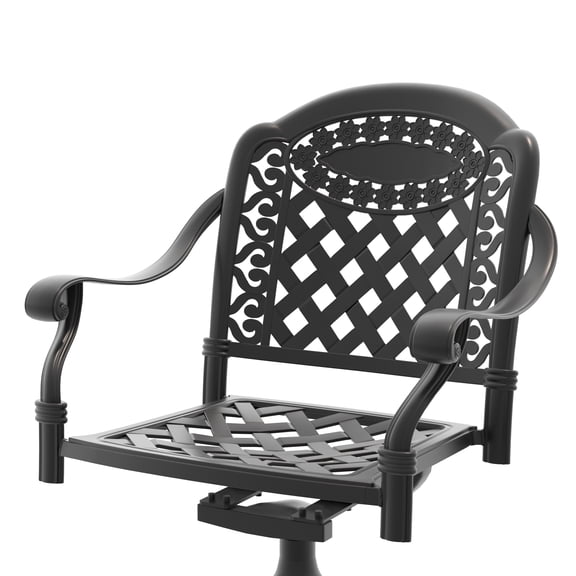 Cast Aluminum Swivel Rocking Chair Set of 2