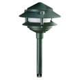 thumbnail image 1 of Cast Aluminum Two Tier LED Pagoda Light, Green - 13.33 x 5.85 x 5.85 in., 1 of 1